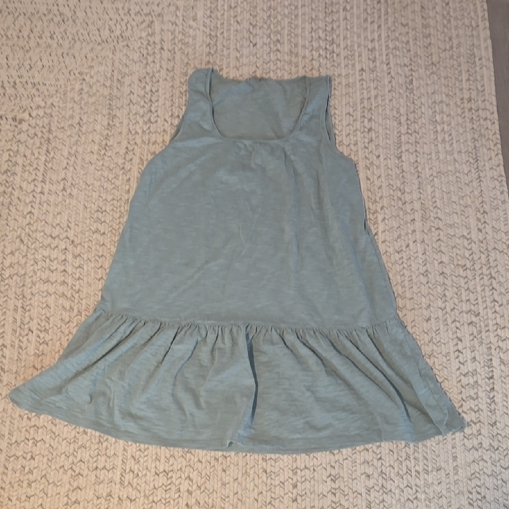 Lilla P Seafoam Green Square Neck Peplum Dress